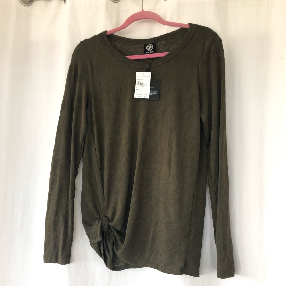Green Long Sleeve Bobeau shirt